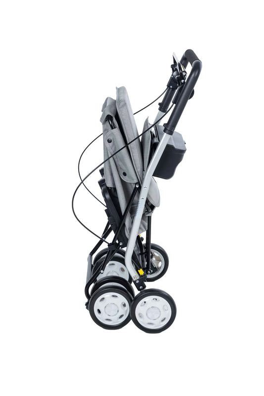 Ostoskärry istuimella - Harmaa